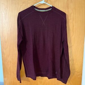 Smartwool Men's Maroon Merino Long Sleeve Shirt
